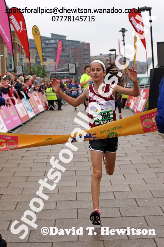 Girls Junior Great North Run. Photo: David T. Hewitson/Sports for All Pics